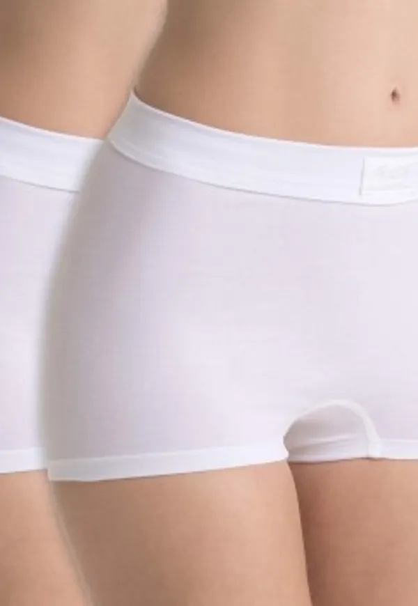 Sloggi Trosor 2P Double Comfort Shorts Vit bomull 40 Dam
