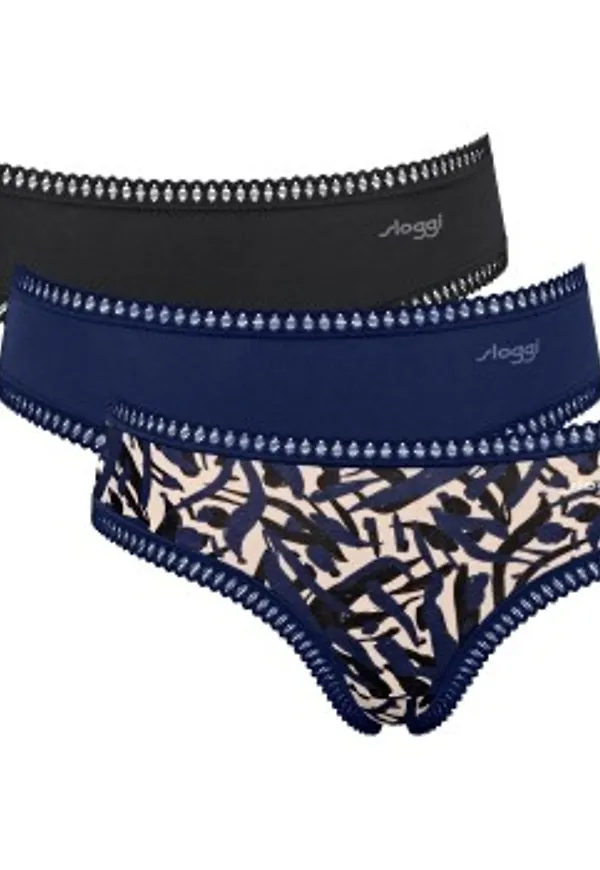Sloggi Trosor 3P GO Crush Hipster Briefs Flerfärgad-2 bomull XX-Large Dam
