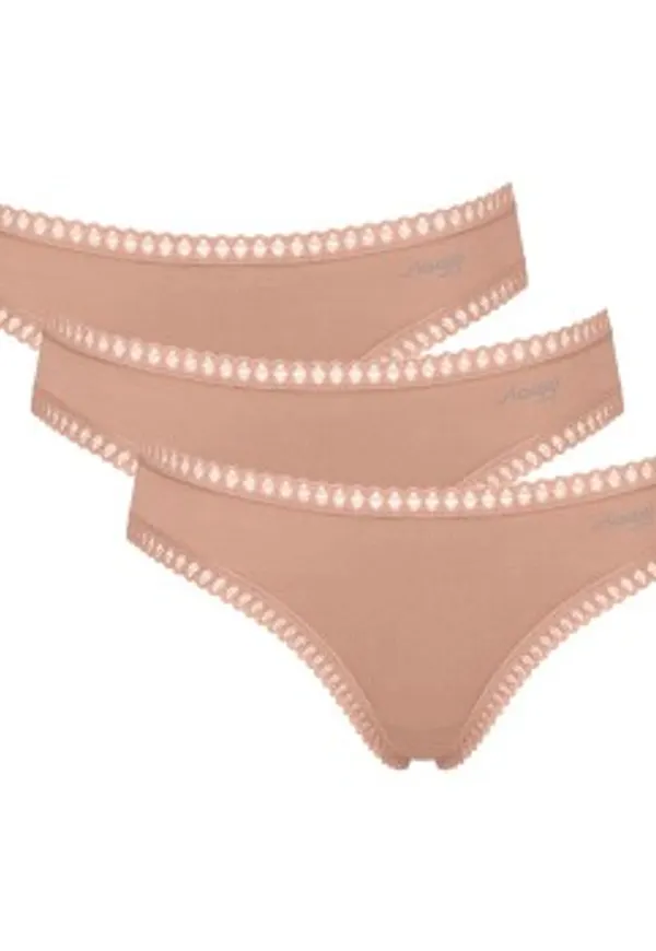 Sloggi Trosor 3P GO Crush Mini Briefs Ljusbrun bomull X-Large Dam