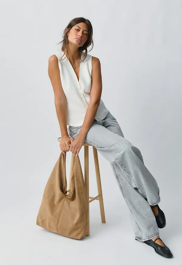 Gina Tricot - Slouchy bag - Axelremsväskor - Beige - ONESIZE - Dam