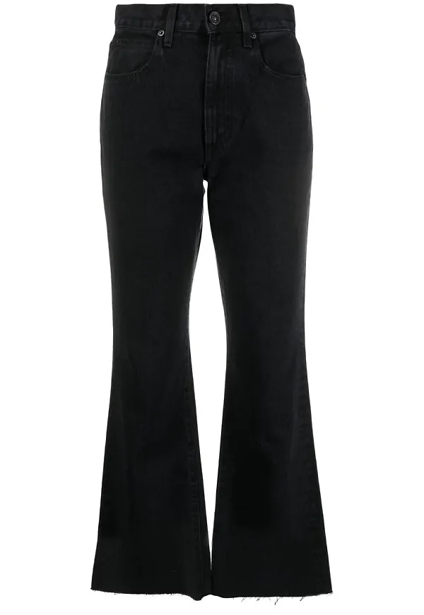 SLVRLAKE croppade flare-jeans - Svart