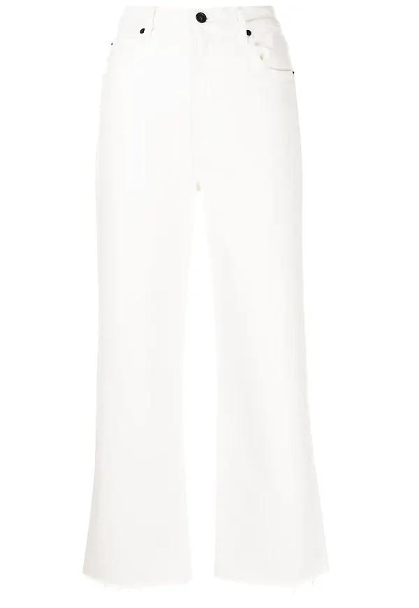 SLVRLAKE Grace croppade jeans - Vit