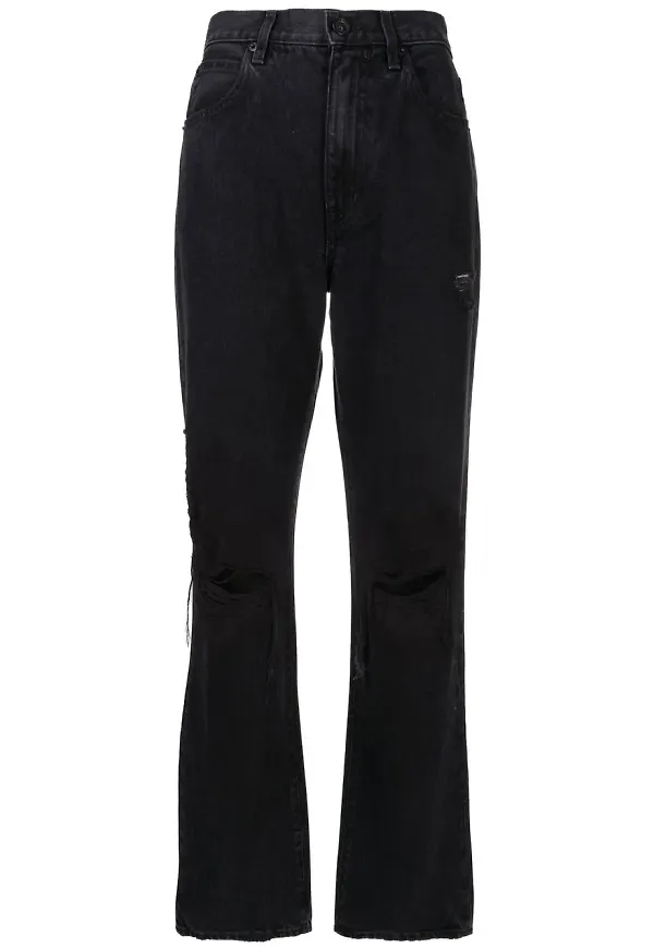 SLVRLAKE London jeans med sliten detalj - Svart
