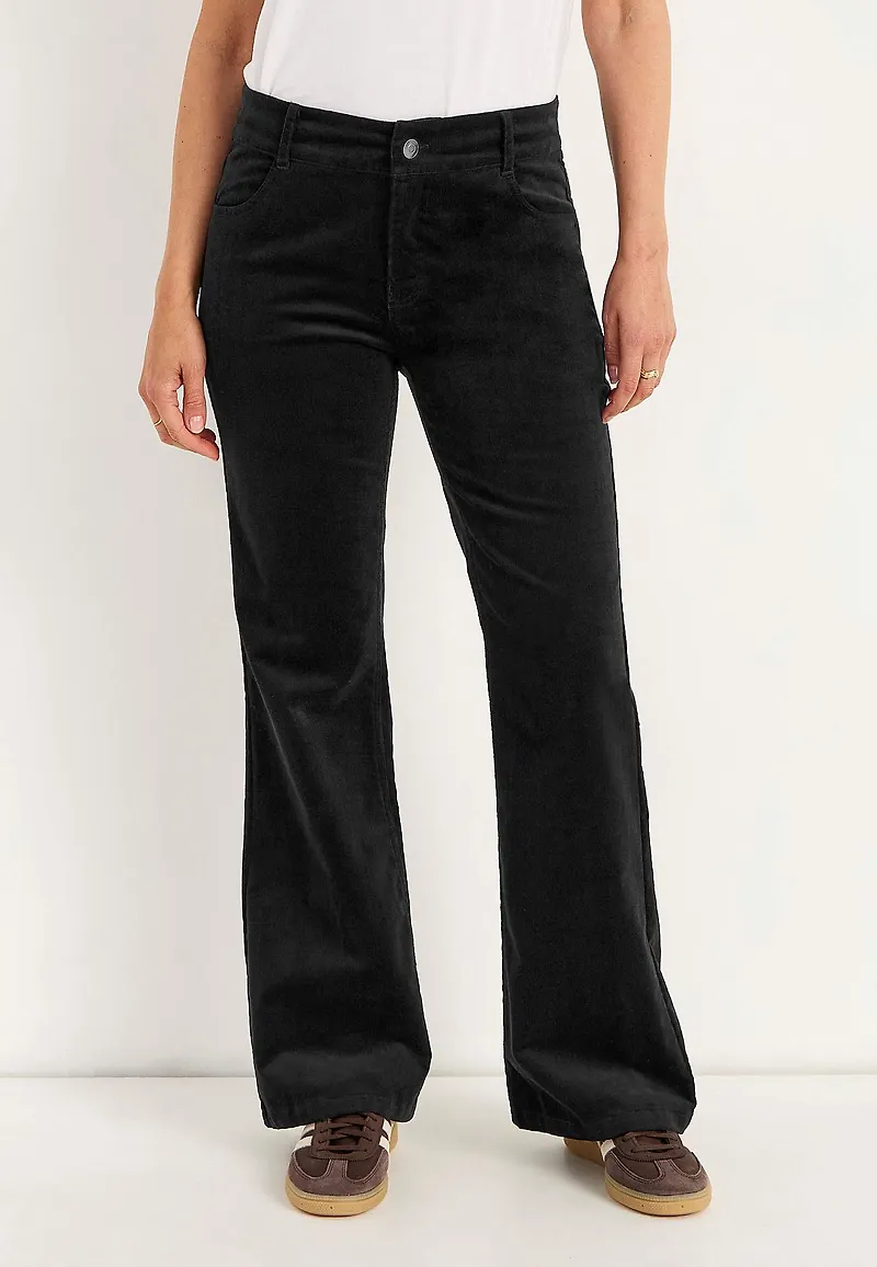 Smalrandig manchesterbyxa bootcut