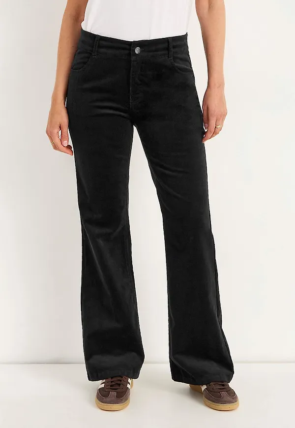 Smalrandig manchesterbyxa bootcut