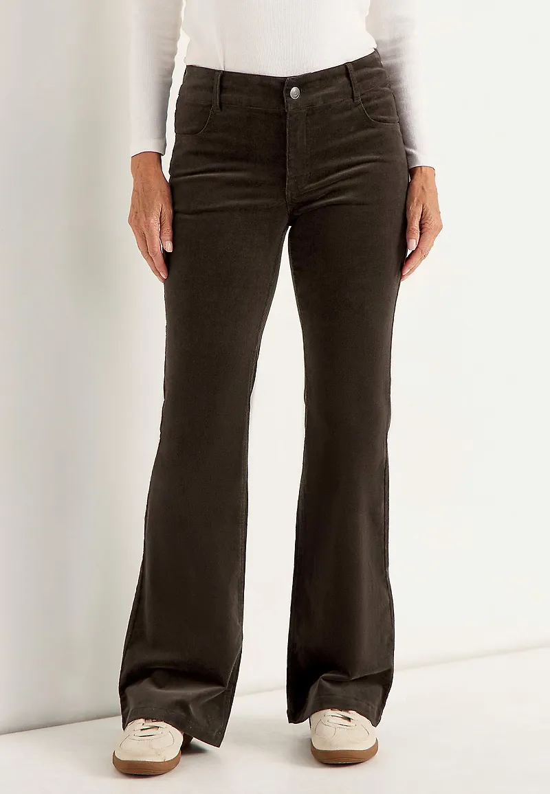 Smalrandig manchesterbyxa bootcut