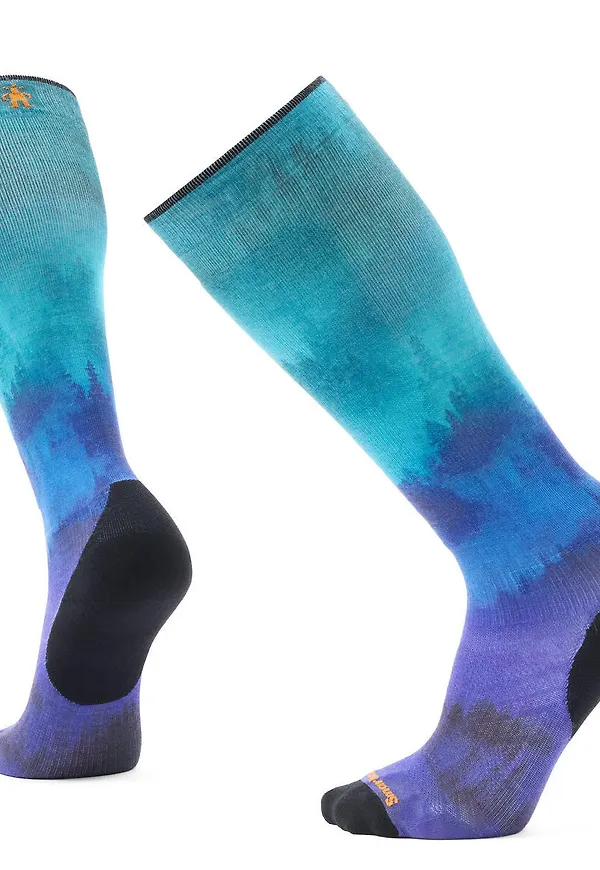 Smartwool Men's Ski Targeted Cushion Compression Print Otc Socks Black