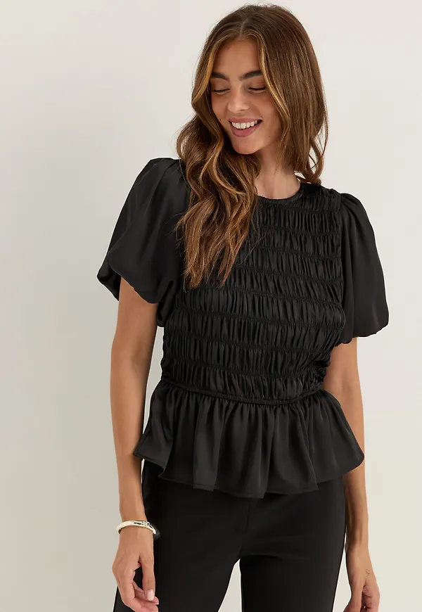 Smock Satin Blouse