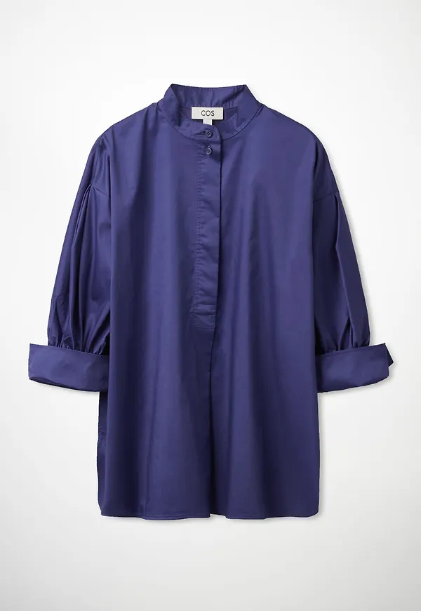 SMOCKED SLEEVE BLOUSE