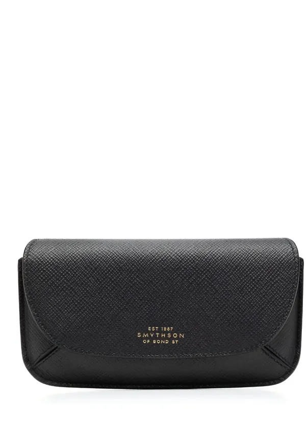 Smythson solglasögonfodral i läder - Svart