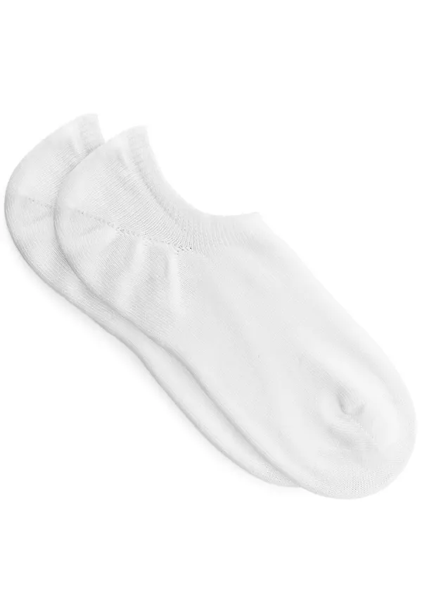 Sneaker Socks, 2 Pairs - White