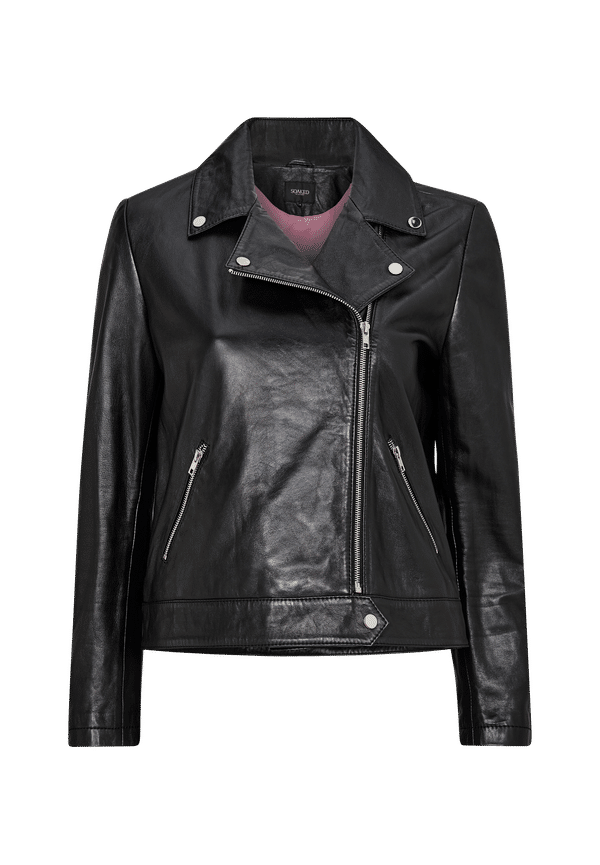 Soaked in Luxury - Skinnjacka Maeve Leather Jacket - Svart - 34
