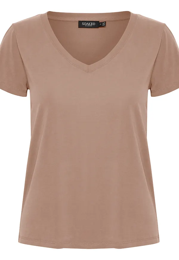 Soaked in Luxury - T-shirts - Brun - Dam - Storlek: 2XL