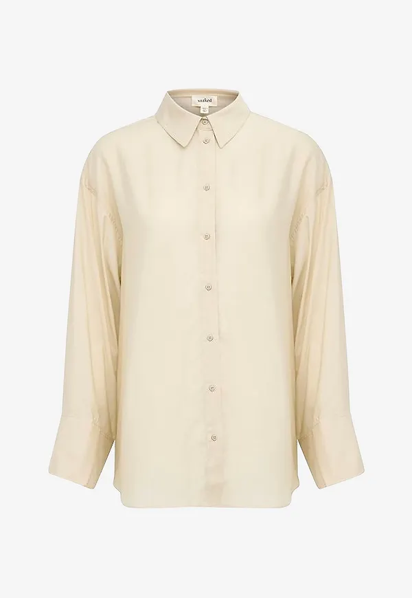 Soaked in Luxury - Skjorta slLeodora Shirt LS - Beige