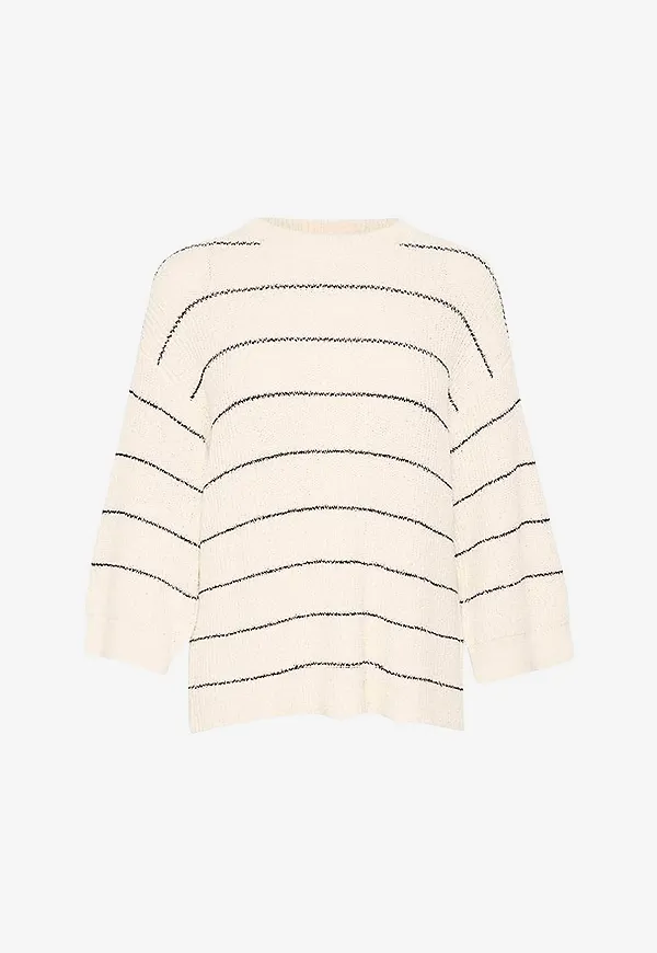 Soaked in Luxury - Tröja slWinta Pullover - Vit