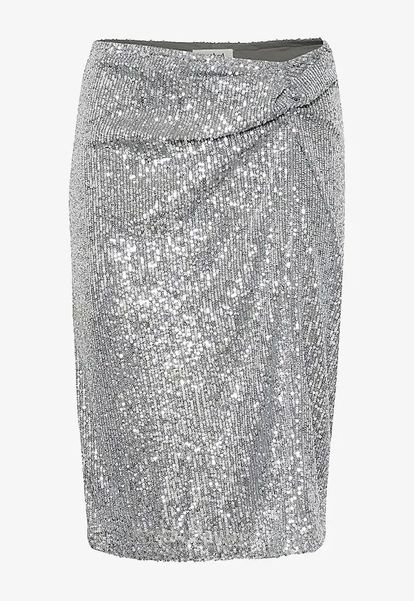 Soaked in Luxury - Kjol slBotilde Skirt - Silver