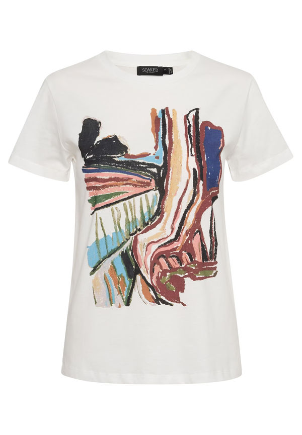 SOAKED IN LUXURY T-shirt 'Aven' blå / gran / gammalrosa / naturvit