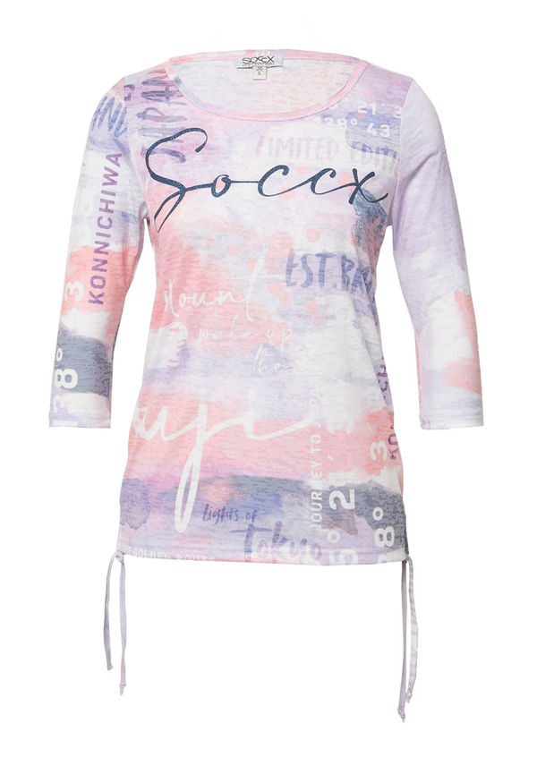 Soccx T-shirt blå / rosa