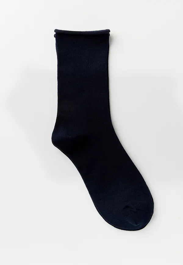 Socka med rullad kant