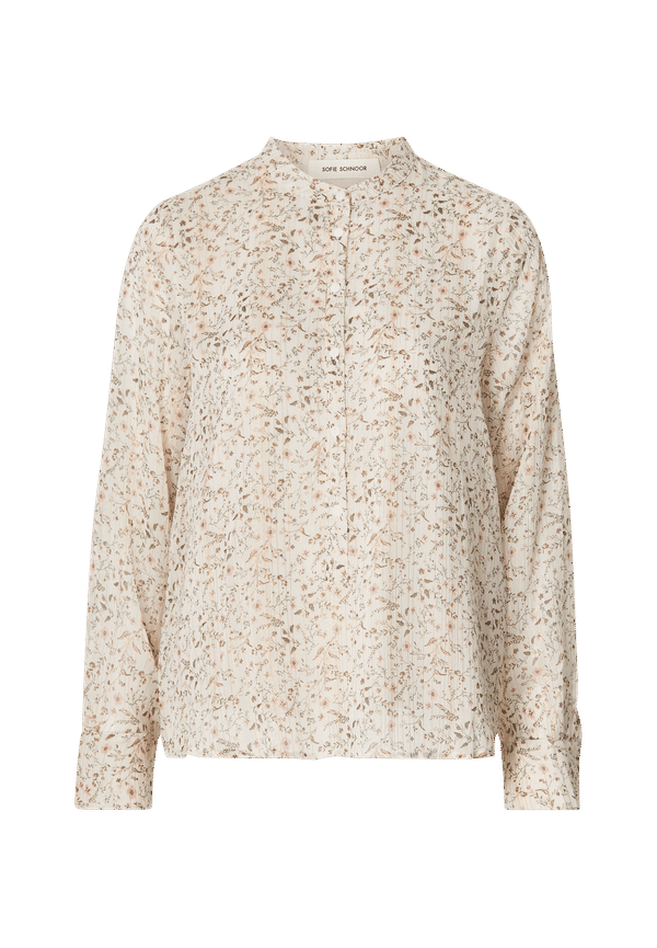 Sofie Schnoor - Blus med glittriga ränder - Beige