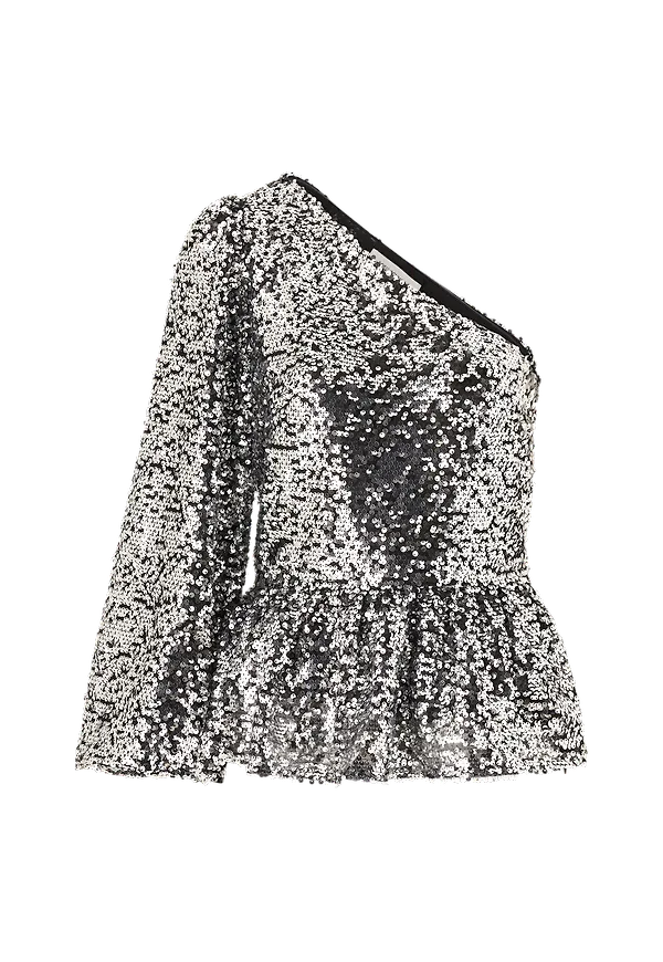 Sofie Schnoor - Paljettblus - Silver - 36/38