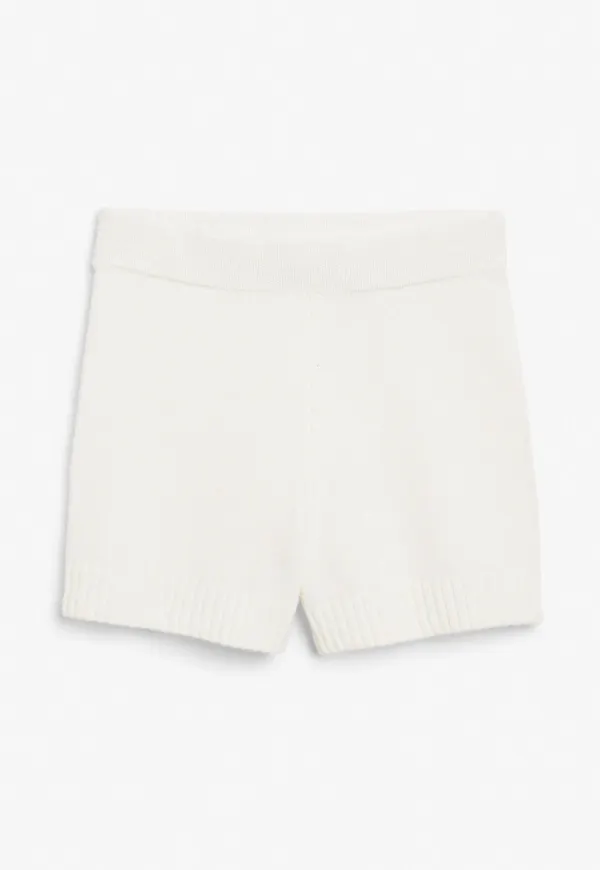Soft-knit shorts - White