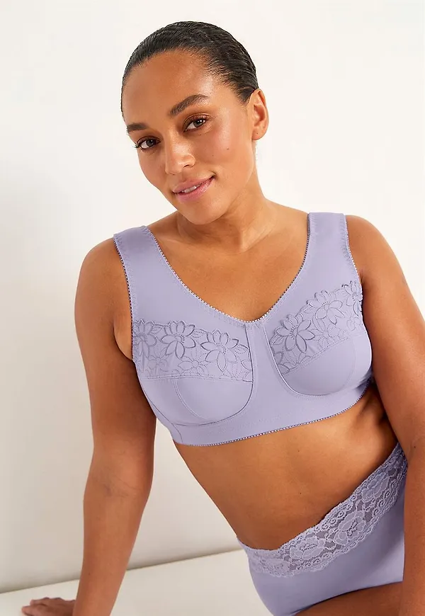Soft-bh med broderi Lily 2-pack