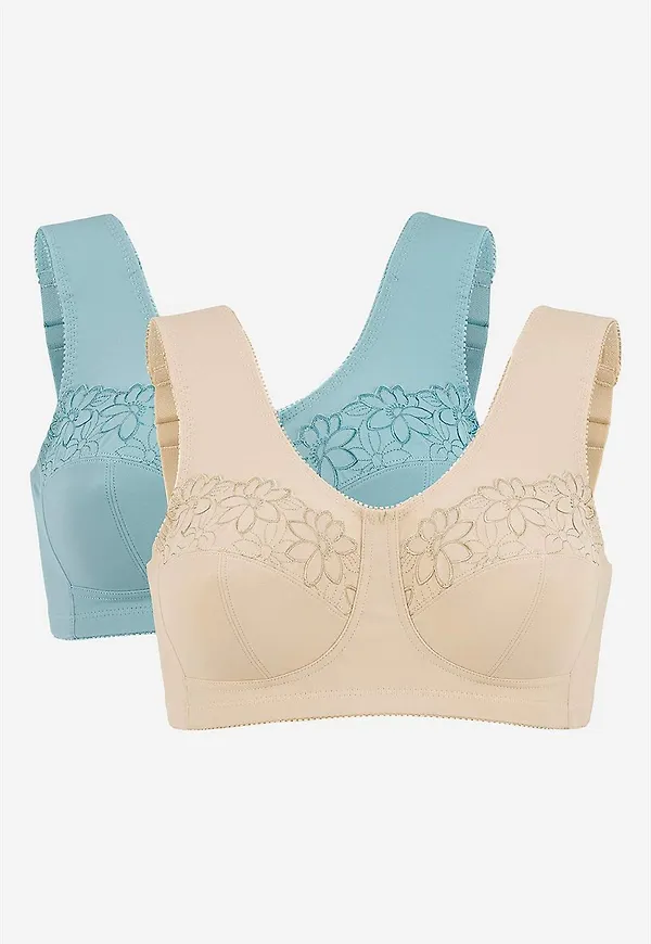 Soft-bh med broderi Lily 2-pack