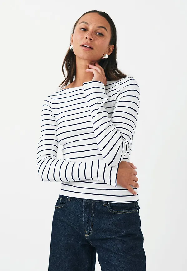 Soft boatneck top