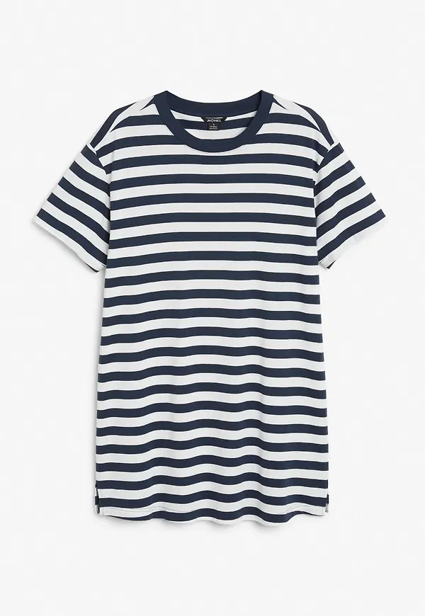 Soft cotton tee dress - Blue