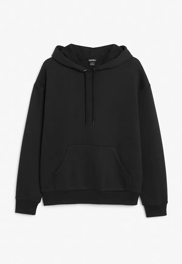 Soft drawstring hoodie - Black