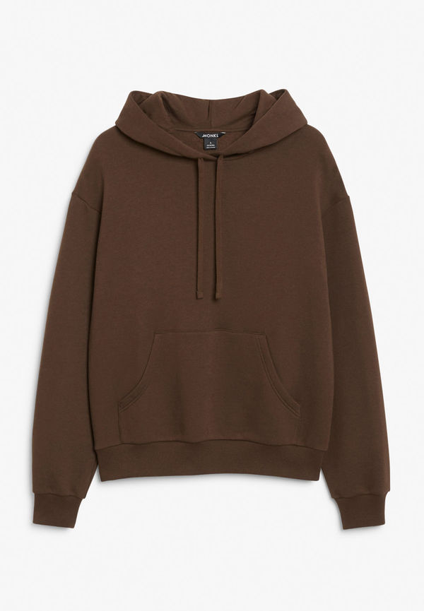Soft drawstring hoodie - Brown