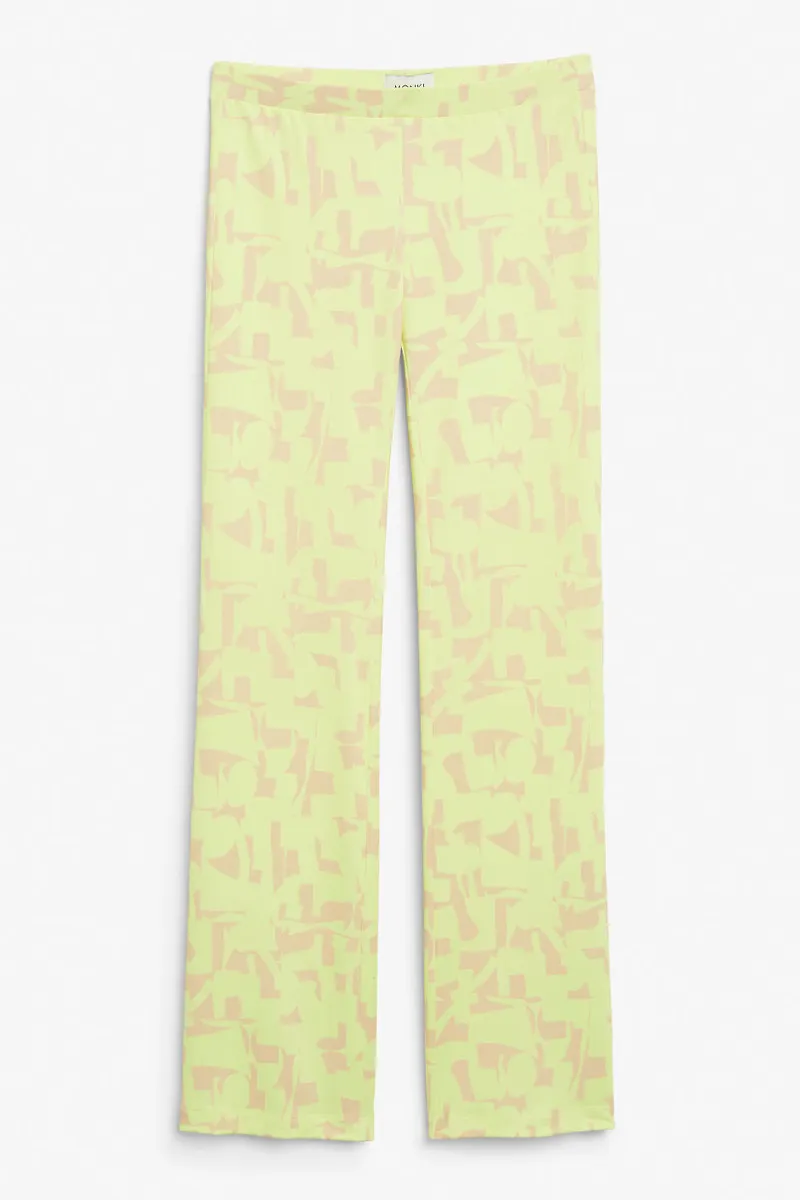 Soft flared trousers - Beige