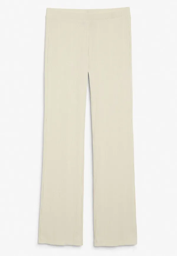 Soft flared trousers - Beige