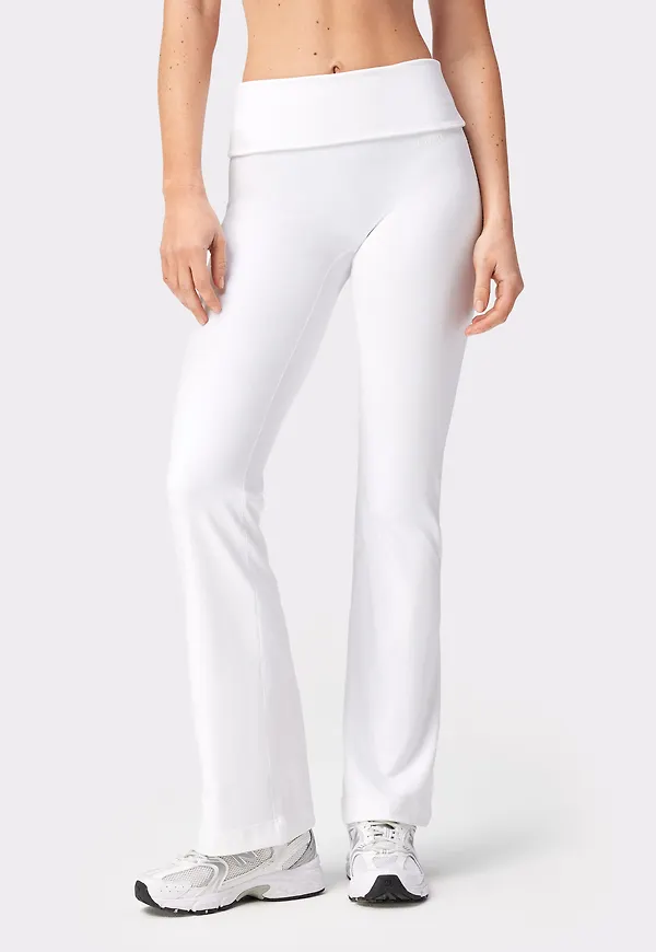 Soft Fold Over Flared Tights