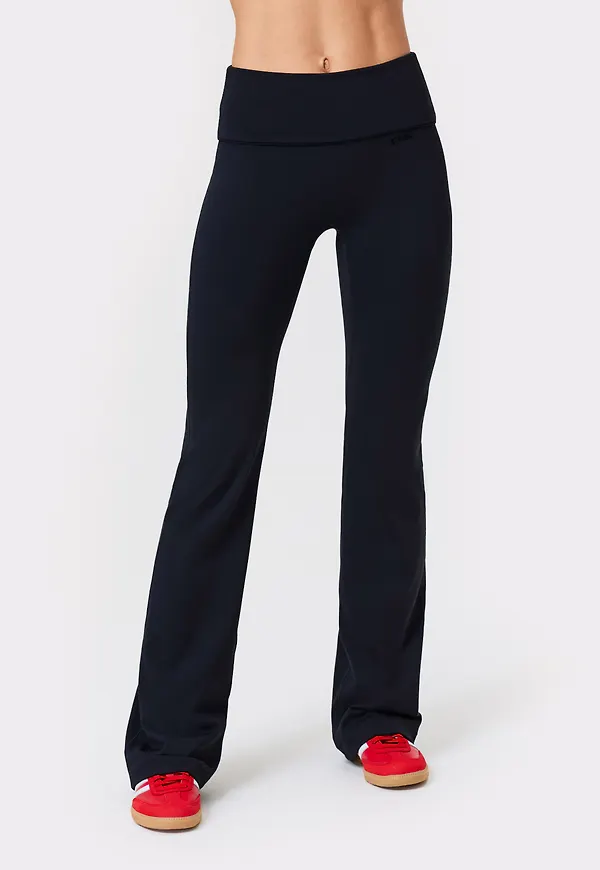 Soft Fold Over Flared Tights
