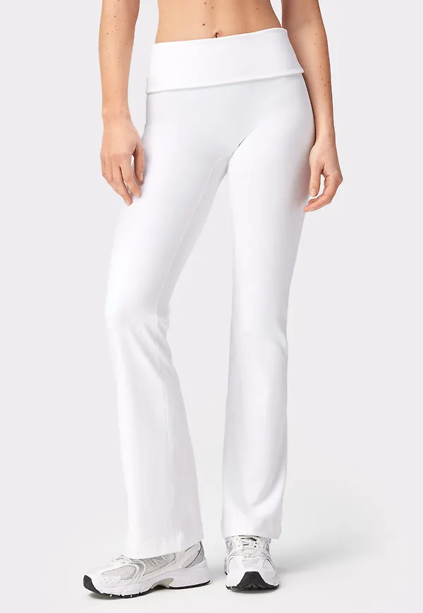 Soft Fold Over Flared Tights