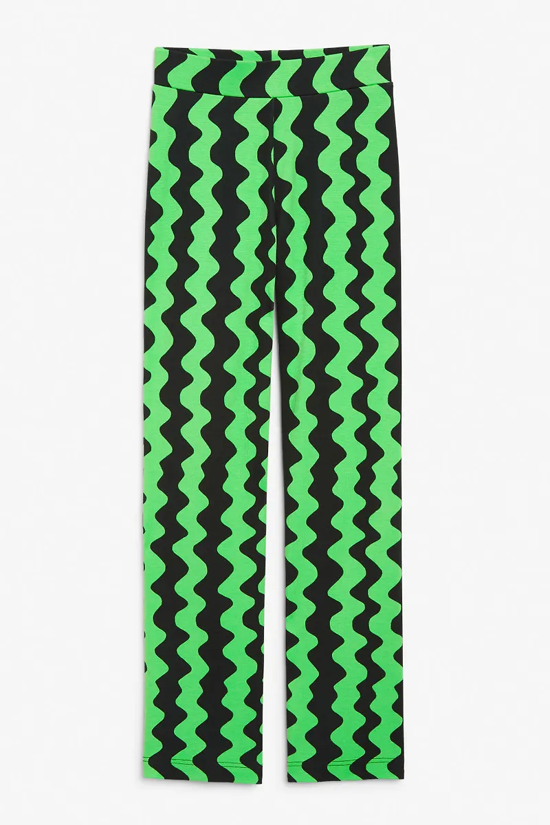Soft high waist trousers - Green