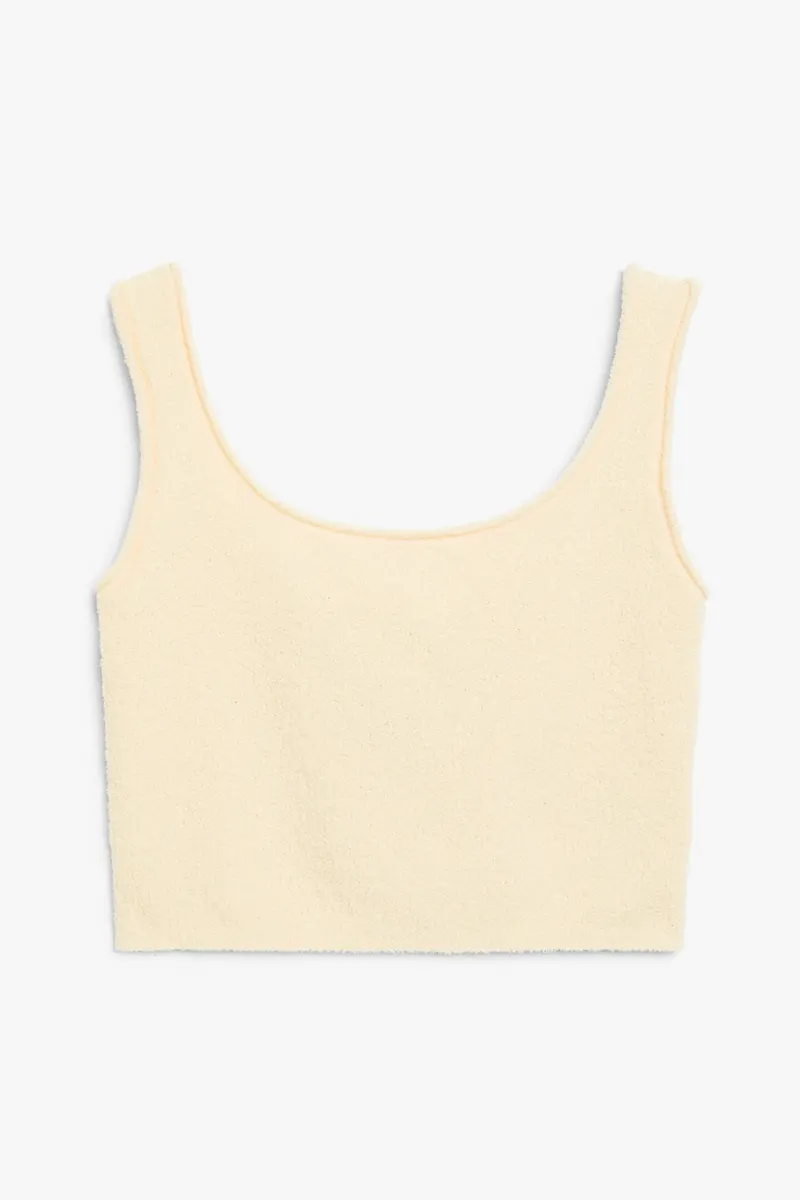 Soft knit crop top - Beige
