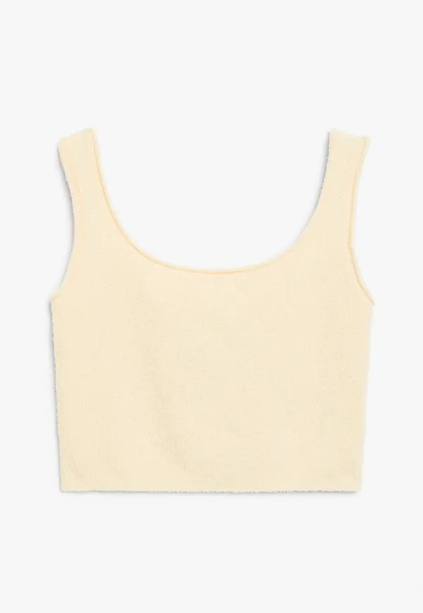 Soft knit crop top - Beige