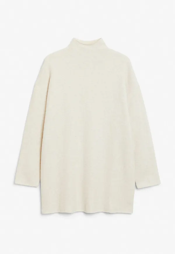 Soft knit tunic dress - Brown