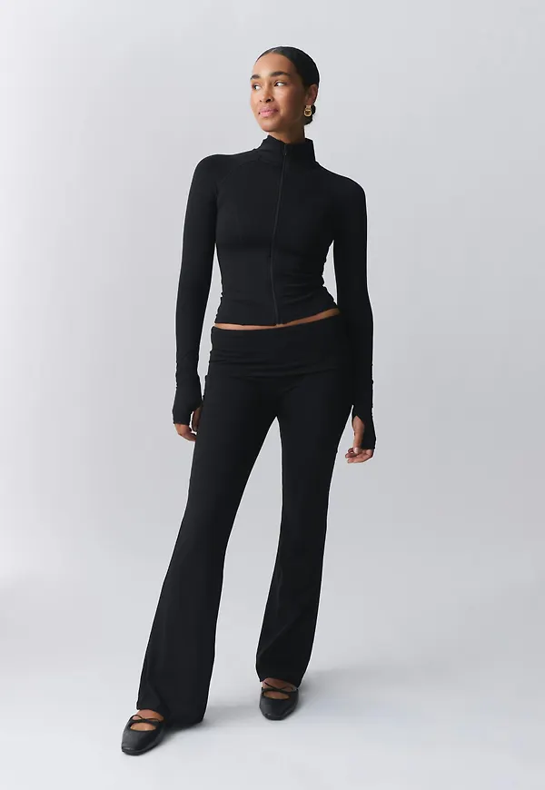 Soft touch folded trouser
