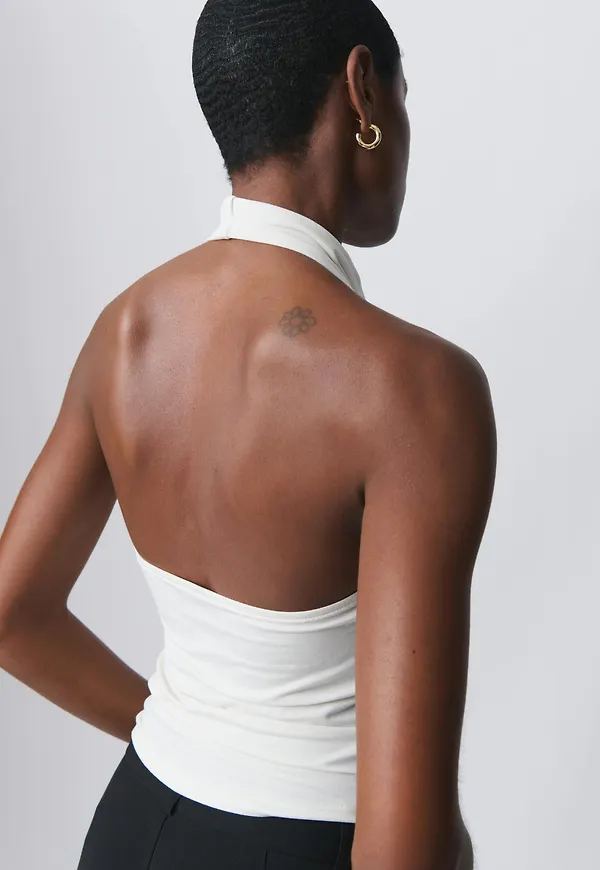Soft touch halterneck top