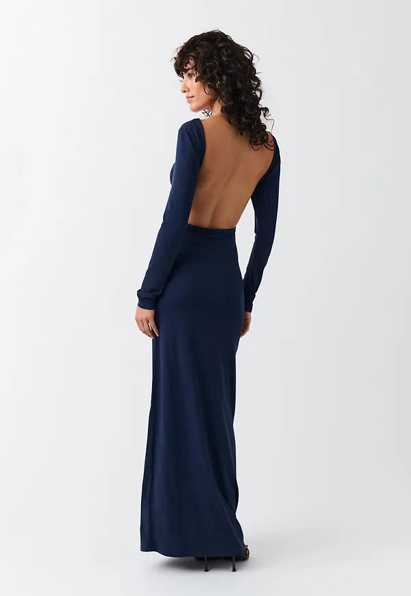 Soft touch open back dress