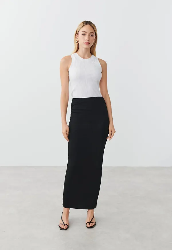 Soft touch ruched skirt