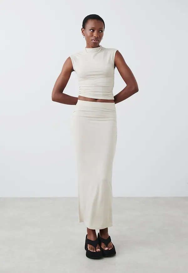Soft touch ruched skirt