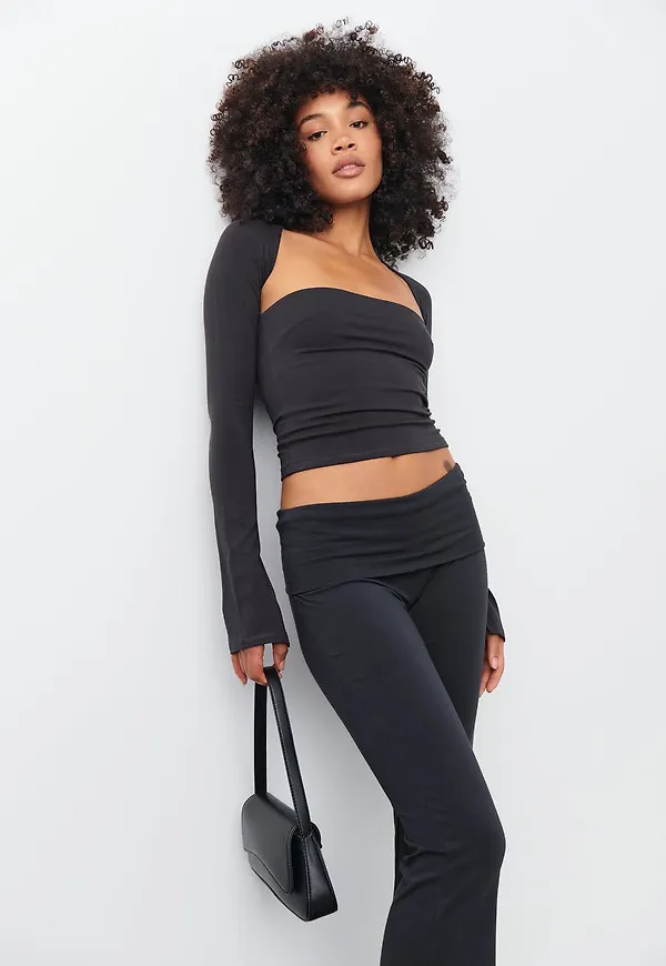 Soft touch square neck top