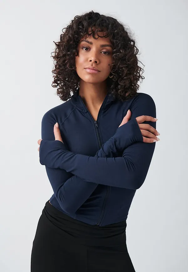 Soft touch zip jacket