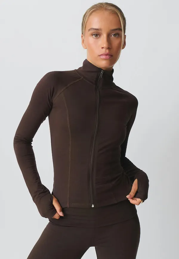 Soft touch zip jacket