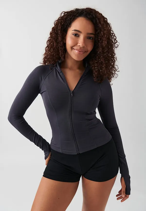 Soft touch zip jacket